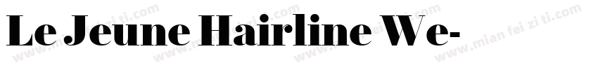 Le Jeune Hairline We字体转换